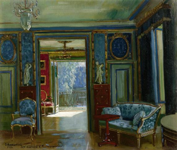 Appraisal: ZHUKOVSKY STANISLAV YULIANOVICH Yendrikhovtsy - Prushkov Interior Oil on canvas