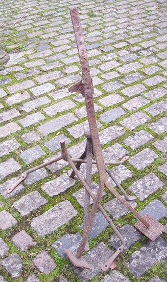 Appraisal: A farrier's tripod another tripod and a metal stand