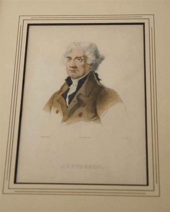 Appraisal: Two Early Prints of Thomas Jefferson One marked Vernier del