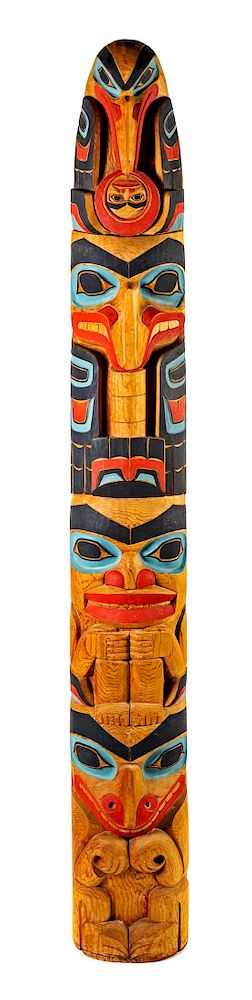 Appraisal: Don Lelooska Height x inches Don Lelooska kwakwaka'awkw - polychrome