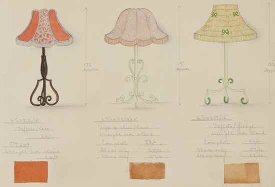 Appraisal: Pike Stuart N An album of lampshade designs including original