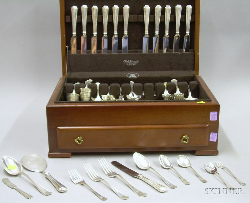 Appraisal: Durgin Sterling Silver Partial Flatware Set for Twelve Fairfax pattern