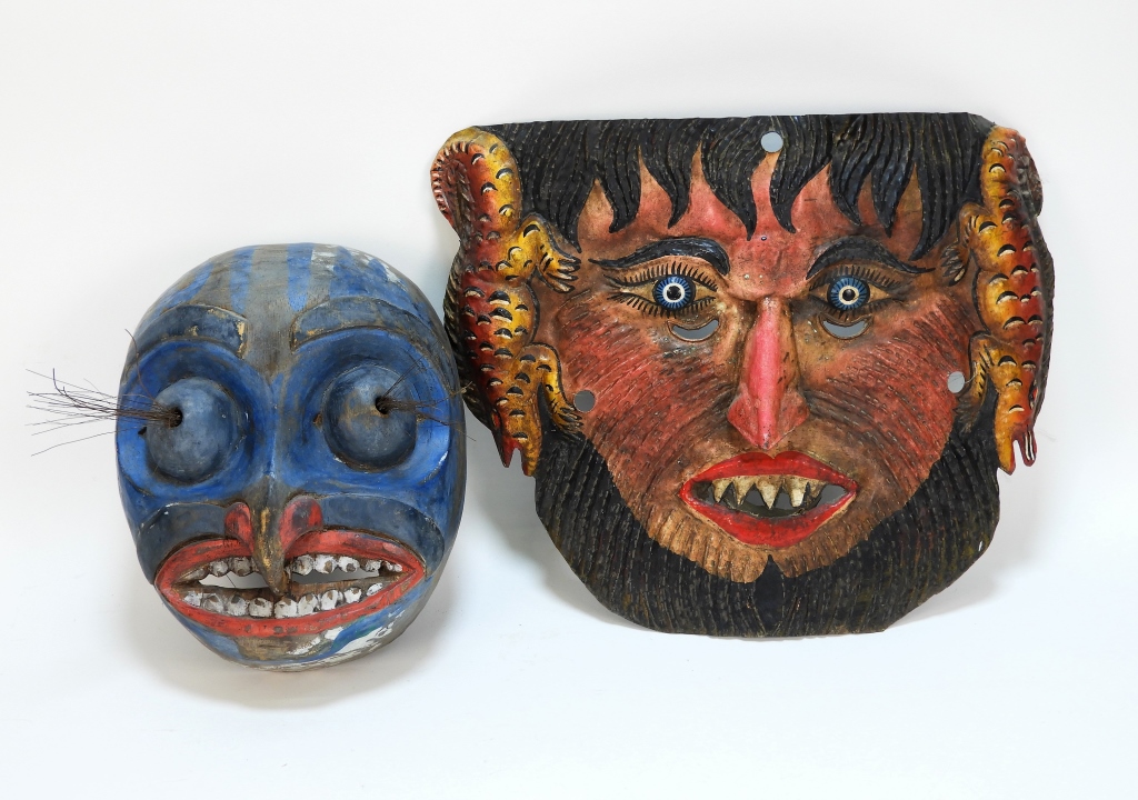 Appraisal: VINTAGE LATIN AMERICAN PARADE MASKS Latin American th CenturyIncludes a