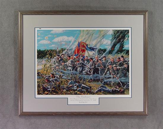 Appraisal: Civil War Print Signed by Jeremy Scott Limited edition print