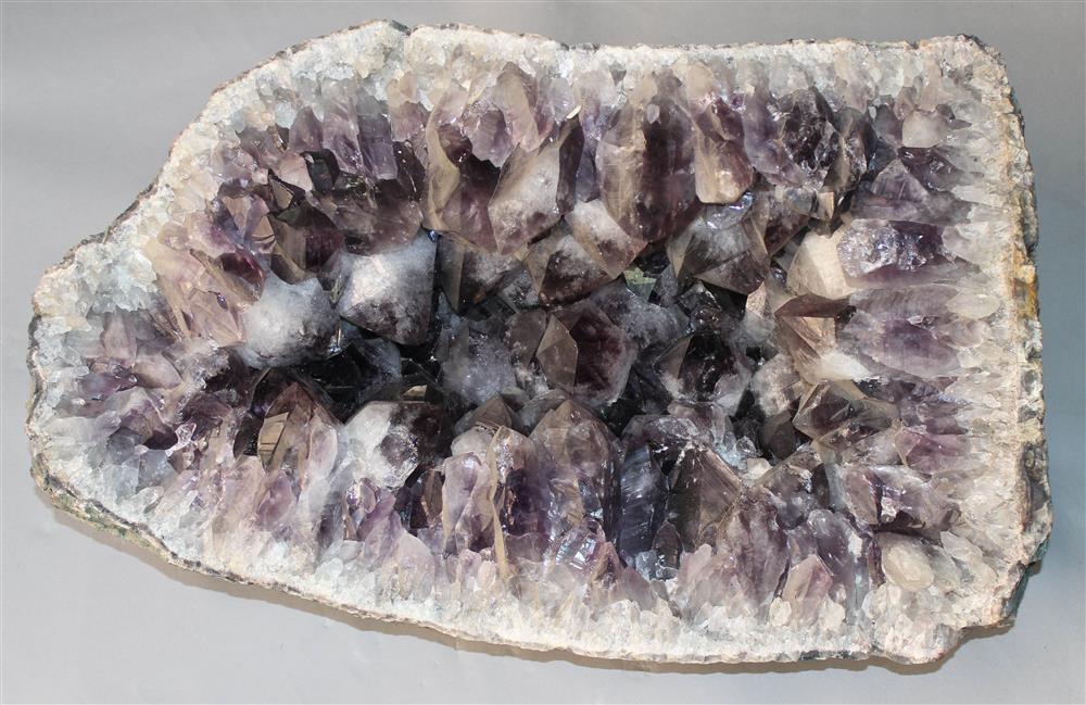 Appraisal: LARGE -INCH QUARTZ VARIETY AMETHYST GEODE FROM MINAS GERAIS BRAZIL