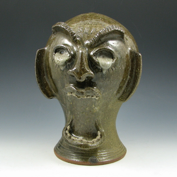 Appraisal: Steve Abee head figure of a grotesque face This piece