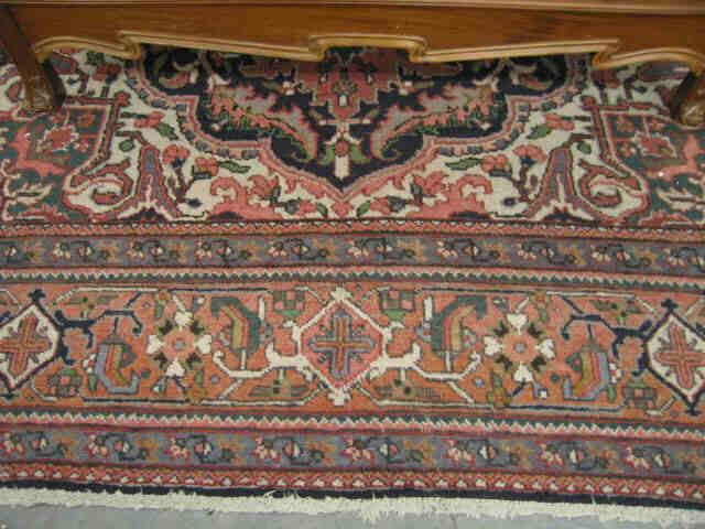 Appraisal: Heriz Persian Handmade Room Size Rug fine large central medallion