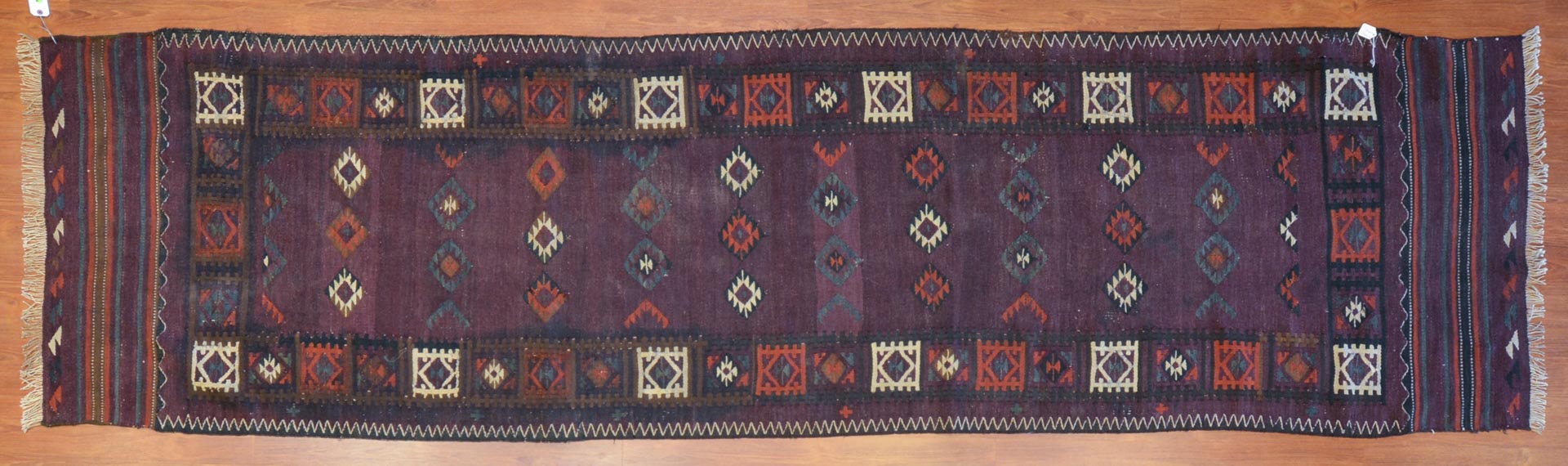 Appraisal: Semi-antique Afghan Kilim runner approx x Afghanistan circa Condition Good