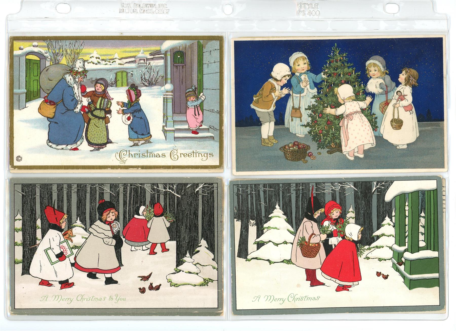 Appraisal: GROUP OF TWENTY-FIVE CHRISTMAS CARDS INCLUDING JOHN WINSCH Printed in