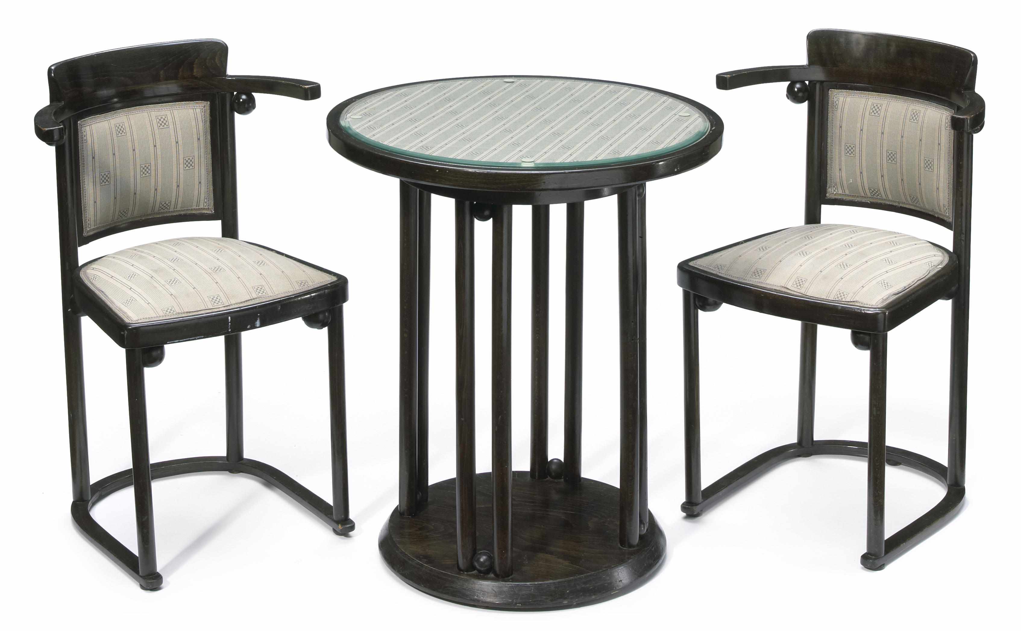 Appraisal: A suite of Josef Hoffmann bentwood furniture early th Centurycomprising