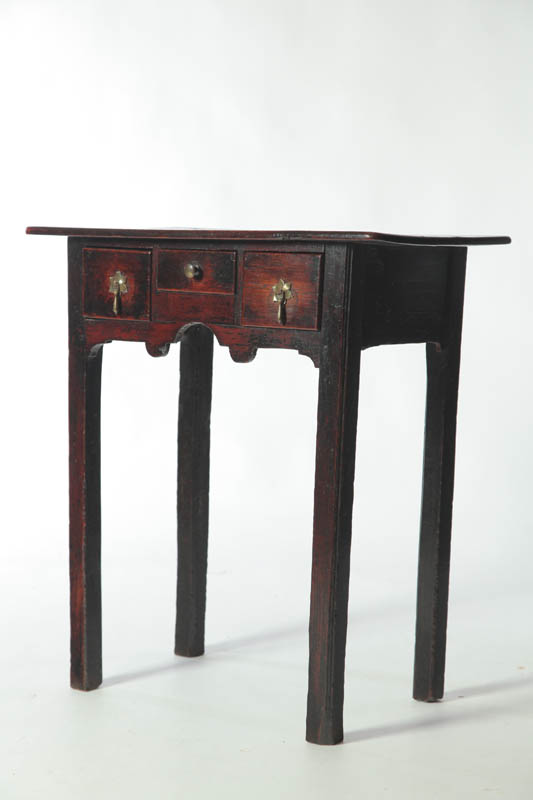 Appraisal: GEORGIAN WORK TABLE England th century oak and pine Three