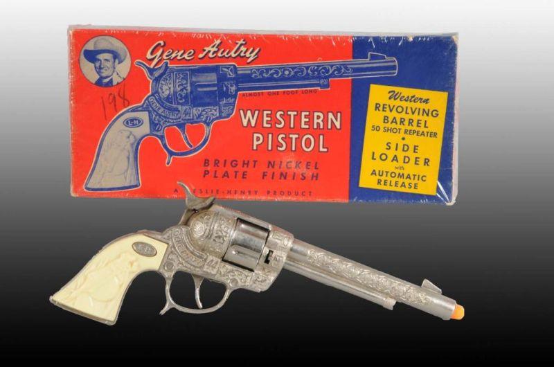 Appraisal: Gene Autry Western Diecast Toy Cap Gun Description Includes original