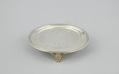 Appraisal: A Small Tiffany Co Sterling Silver Salver Measuring approx D