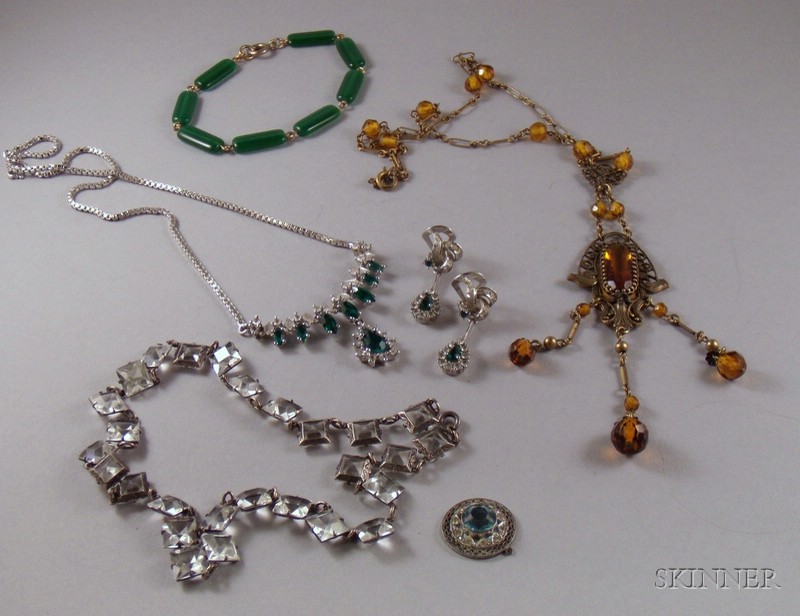 Appraisal: Group of Assorted Art Deco and Later Costume Jewelry including