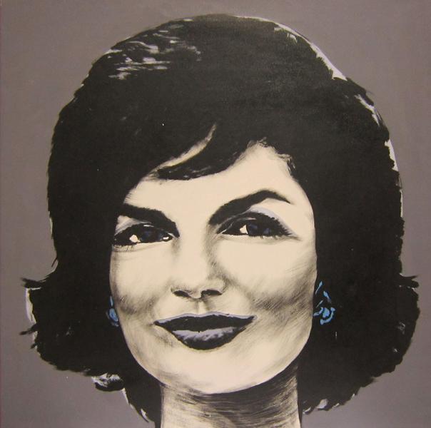 Appraisal: ARTIST UNKNOWN AFTER ANDY WARHOL JACKIE KENNEDY ACRYLIC ON CANVAS