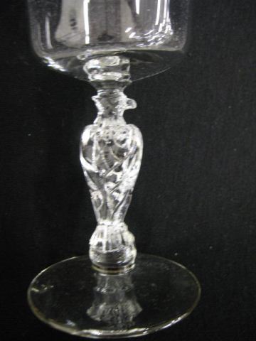 Appraisal: Libbey Eagle Figural Glass Goblets clear excellent