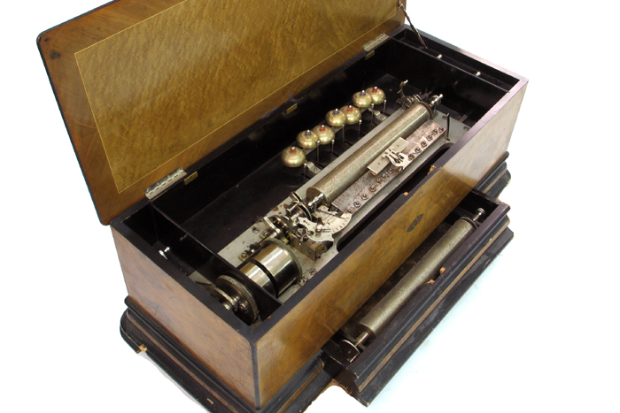 Appraisal: MONUMENTAL SWISS CYLINDER MUSIC BOX D Allard Co Geneva th