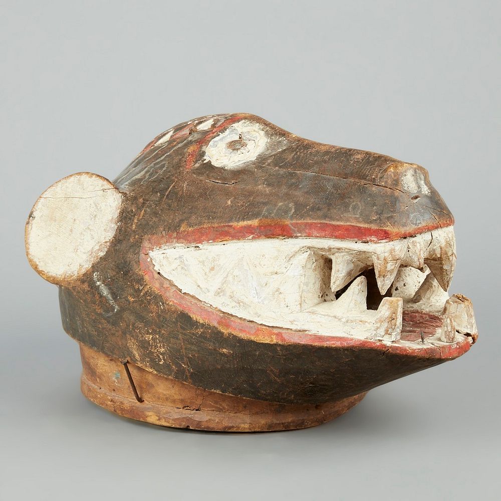 Appraisal: Baule African Hyena Mask Cote d'Ivoire Baule hyena mask Cote