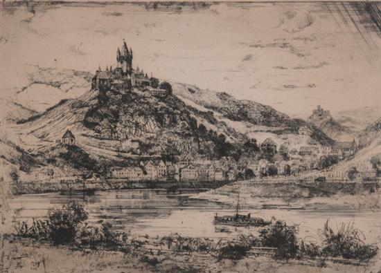 Appraisal: JOSEF STEIB German - WINNENBURG CASTLE signed in pencil Etching