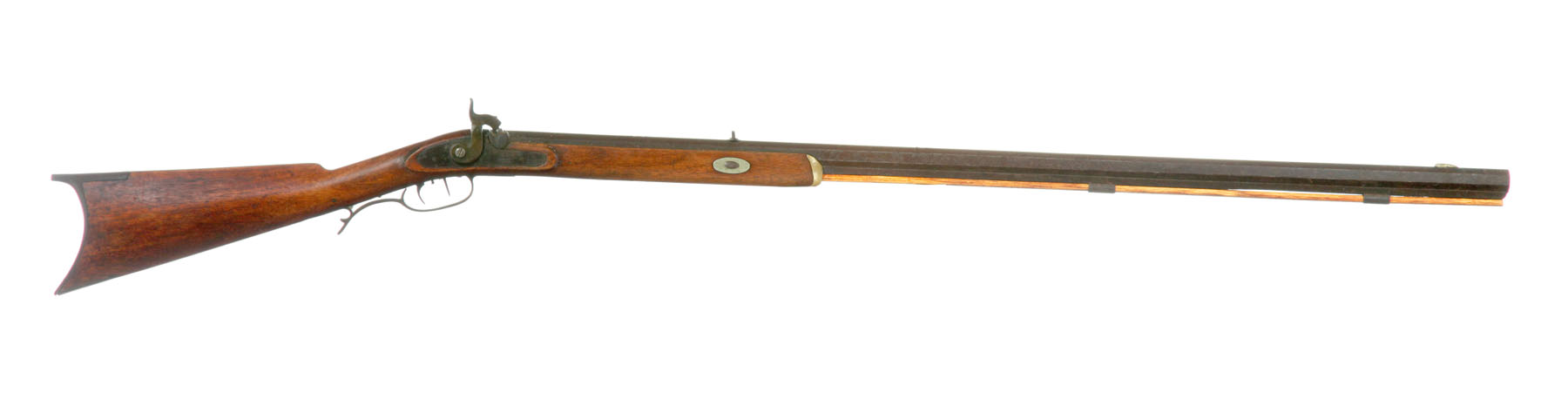 Appraisal: HALF-STOCK PERCUSSION RIFLE Marked for J Henry and Son Boulton