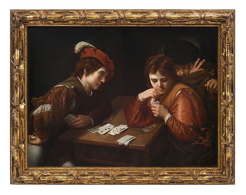 Appraisal: A Fine Dresden K P M Porcelain Plaque Die Falschspieler