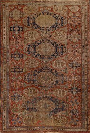 Appraisal: SOUMAK CARPET Worked with main blue-ground and multiple smaller hexagons