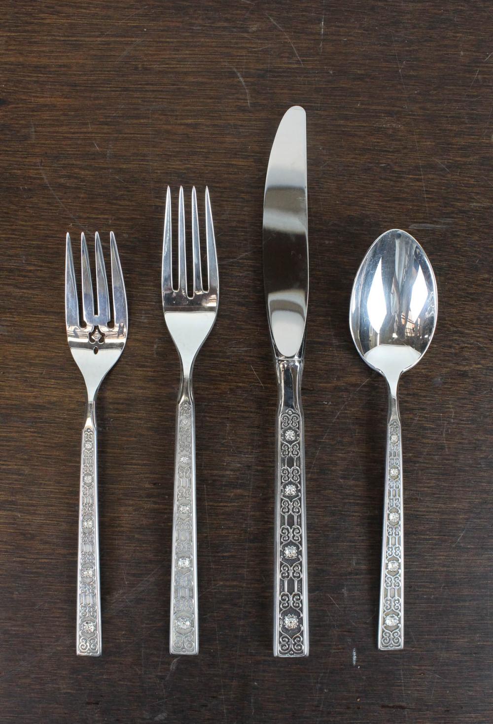 Appraisal: GORHAM SPANISH TRACERY STERLING SILVER FLATWARE SET piece service for