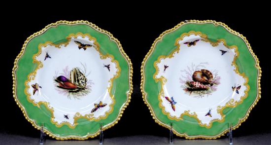 Appraisal: Rare pair Flight Barr Barr soup plates circa - gilt