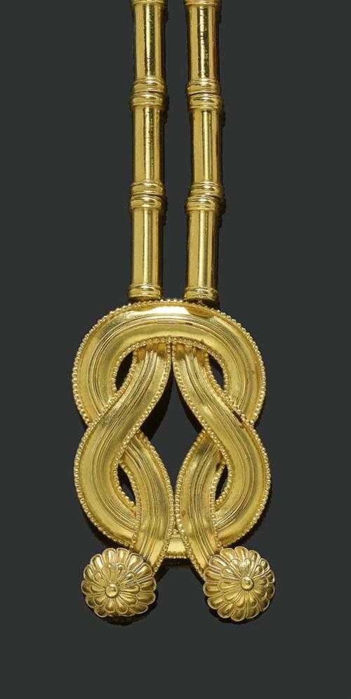 Appraisal: GOLD NECKLACE LALAOUNIS Yellow gold g Very decorative sautoir of