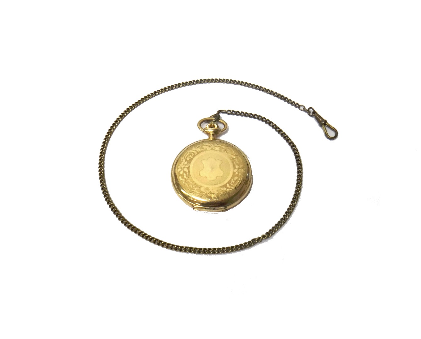 Appraisal: A gentleman's gold cased keyless wind hunting cased pocket watch