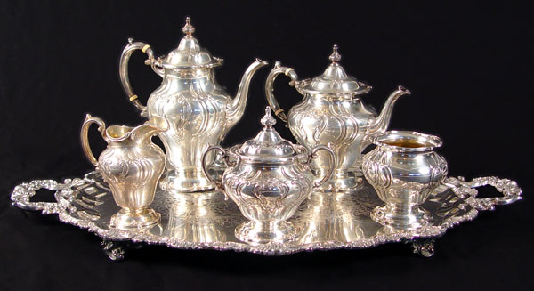 Appraisal: GORHAM STERLING CHANTILLY DUCHESS PIECE TEA SERVICE hand chased pieces