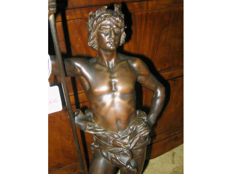 Appraisal: HENRI HONORE PLE FRENCH - Cast bronze figure titled TRIVMPHATOR