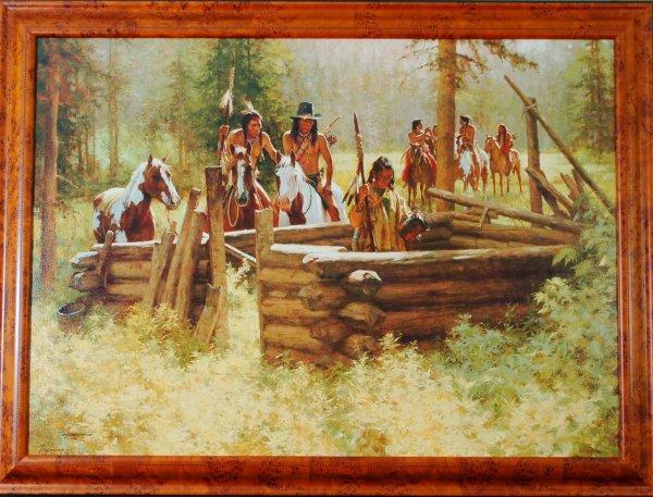 Appraisal: Howard Terpning American - Limited Edition giclee on canvas Abandoned