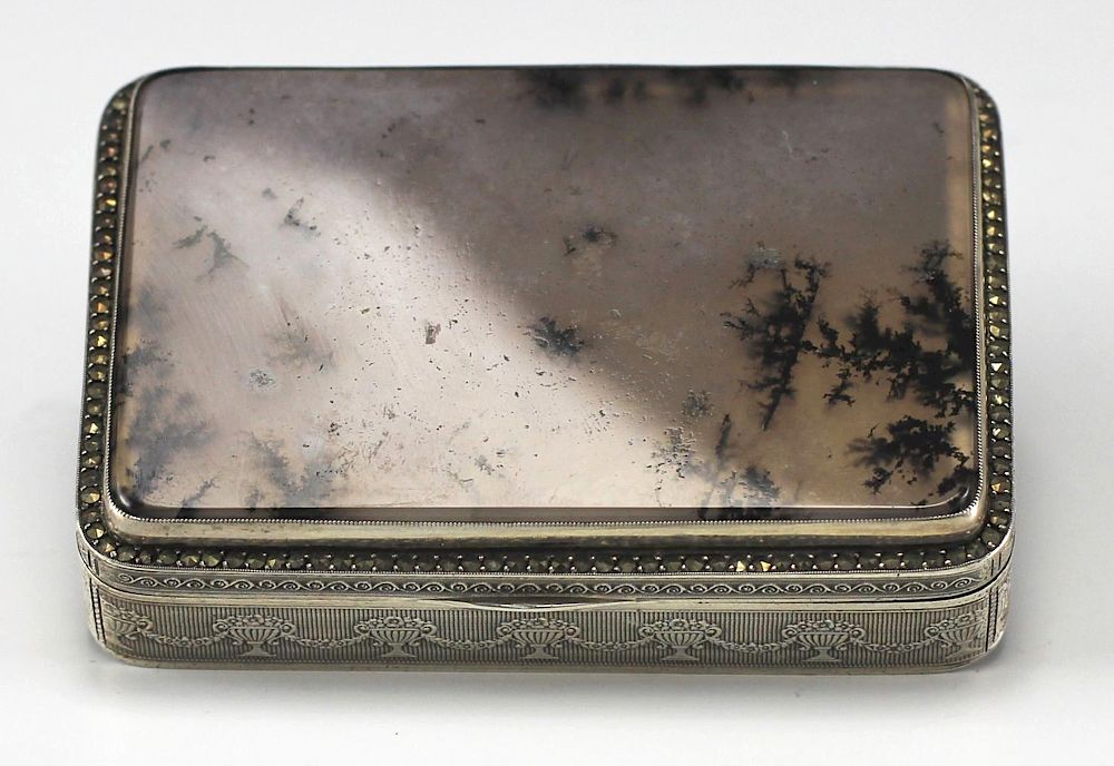 Appraisal: Meyle Mayer German Silver Snuff Box A German silver snuff