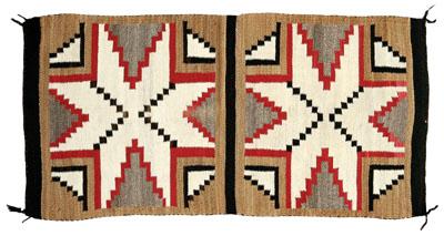 Appraisal: Navajo regional rug two stepped star designs on beige field