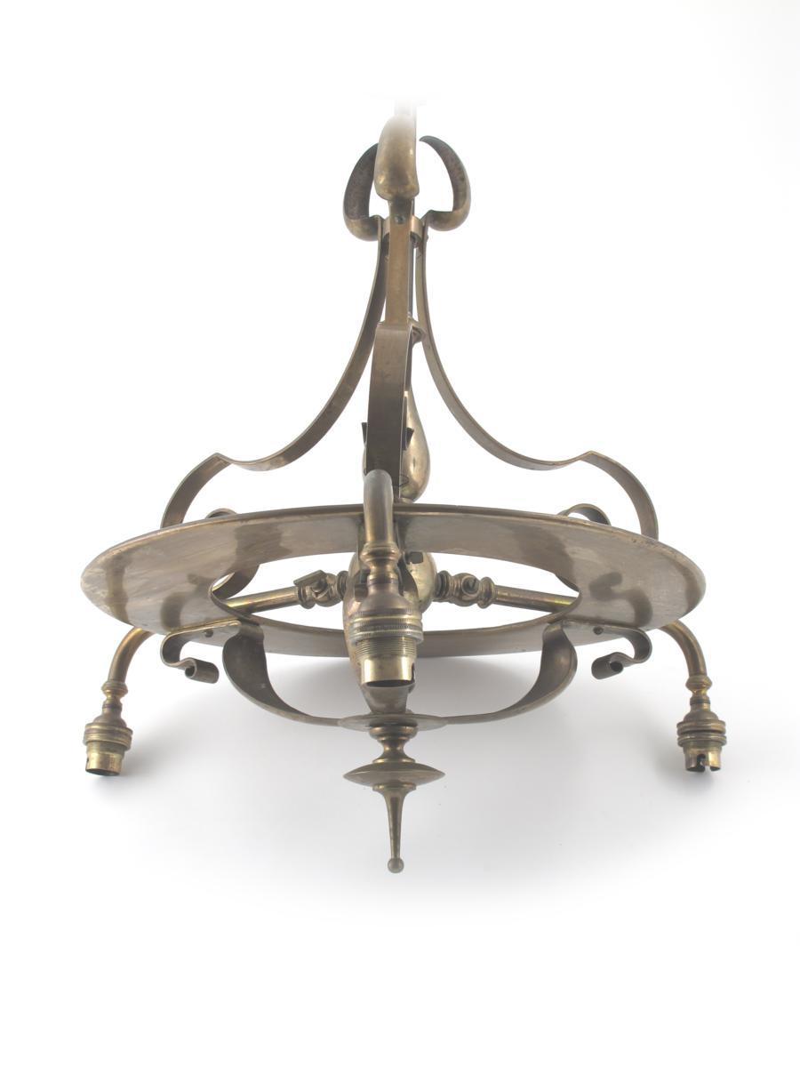 Appraisal: A patinated brass ceiling light attributed to the Birmingham