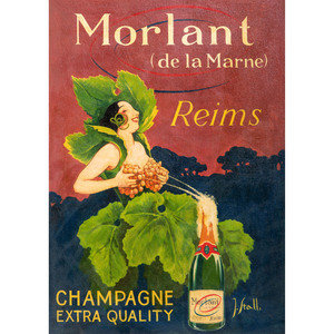 Appraisal: A Morlant Painted Advertisement after the Original Poster oil on