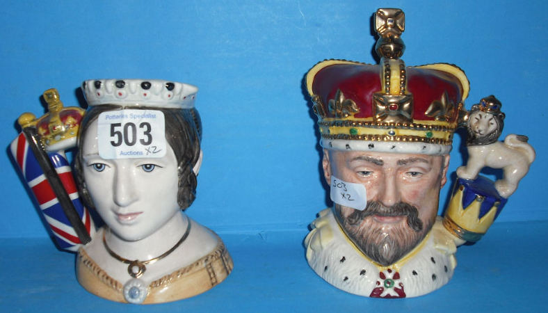 Appraisal: Royal Doulton small Character jugs King Edward VII D and