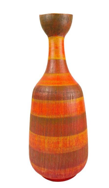 Appraisal: Aldo Londi For Bitossi MCM Vase Good condition no chips