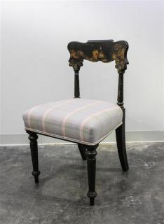 Appraisal: An English Regency Lacquered Chair Height inches An English Regency