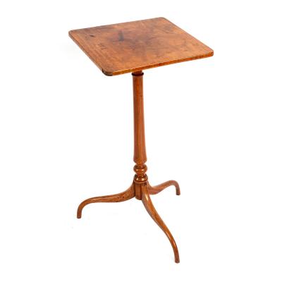 Appraisal: A George III satinwood table circa the oblong top on