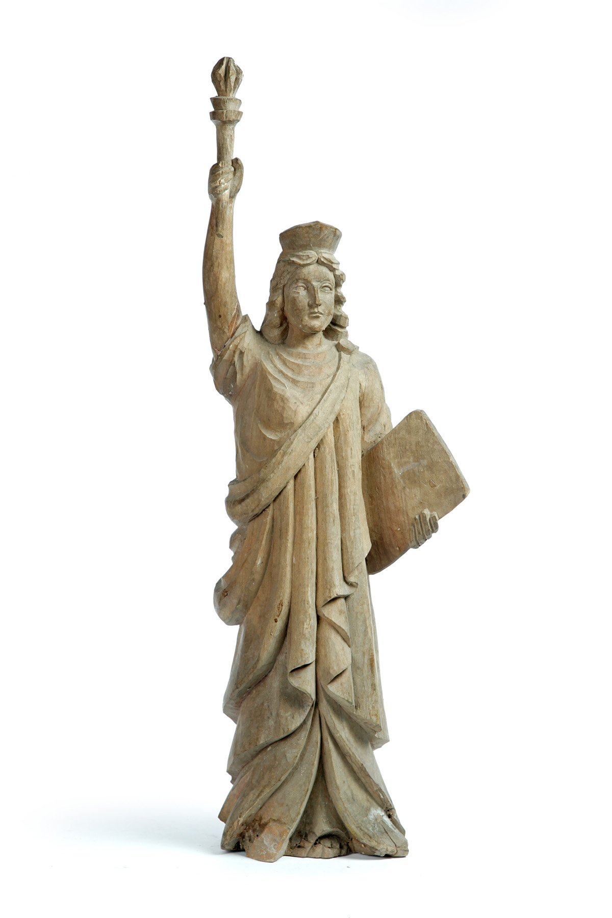 Appraisal: WOODEN CARVING OF STATUE OF LIBERTY Probably American early th