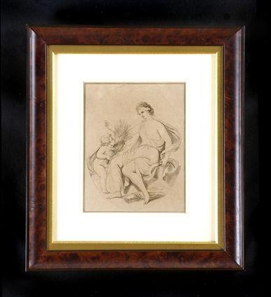 Appraisal: EUROPEAN SCHOOL TH C CERES AND A PUTTO Aquatint on