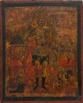 Appraisal: Another Large Russian Icon ca Early th Century St George