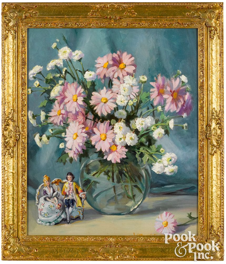 Appraisal: Isabel Cartwright oil on canvas still life Isabel Cartwright American