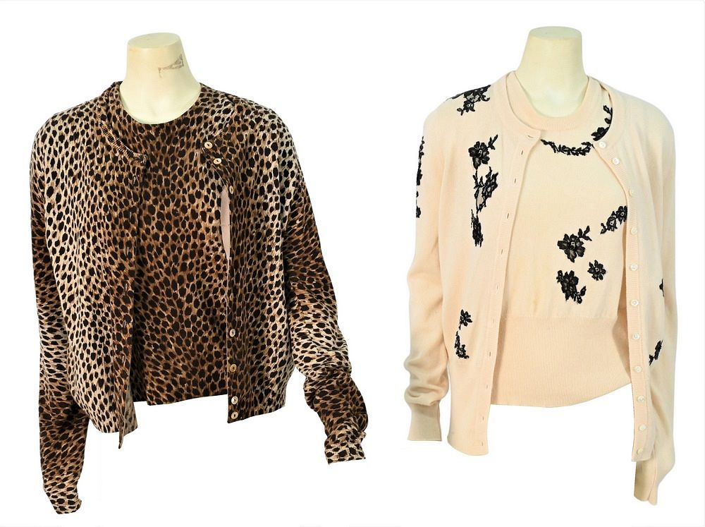 Appraisal: Four Piece Dolce Gabbana Sweater Sets to include leopard print