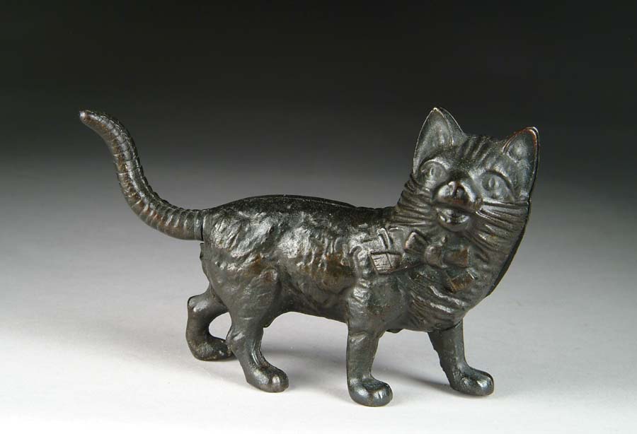 Appraisal: UNUSUAL PRANCING CAT STILL BANK Attributed to A C Williams