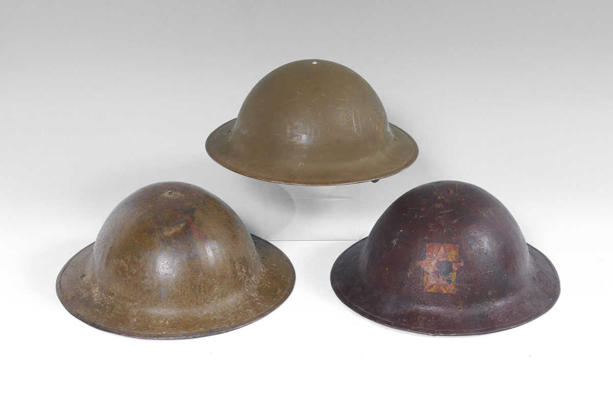 Appraisal: WWI US ARMY DOUGHBOY METAL HELMETS pieces total to include