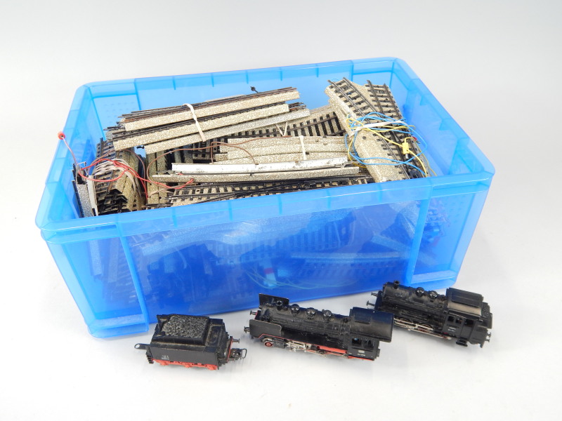 Appraisal: A Marklin train set with track locomotive and carriage