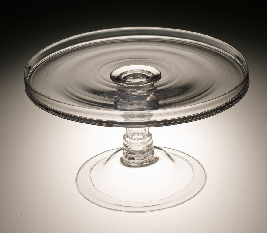 Appraisal: GEORGE III GLASS TAZZA c with galleried top raised on